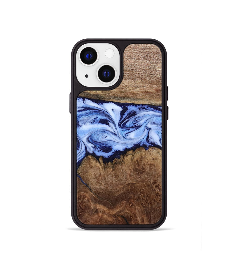 iPhone 13 mini Wood Phone Case - Megan (Blue, 806722)