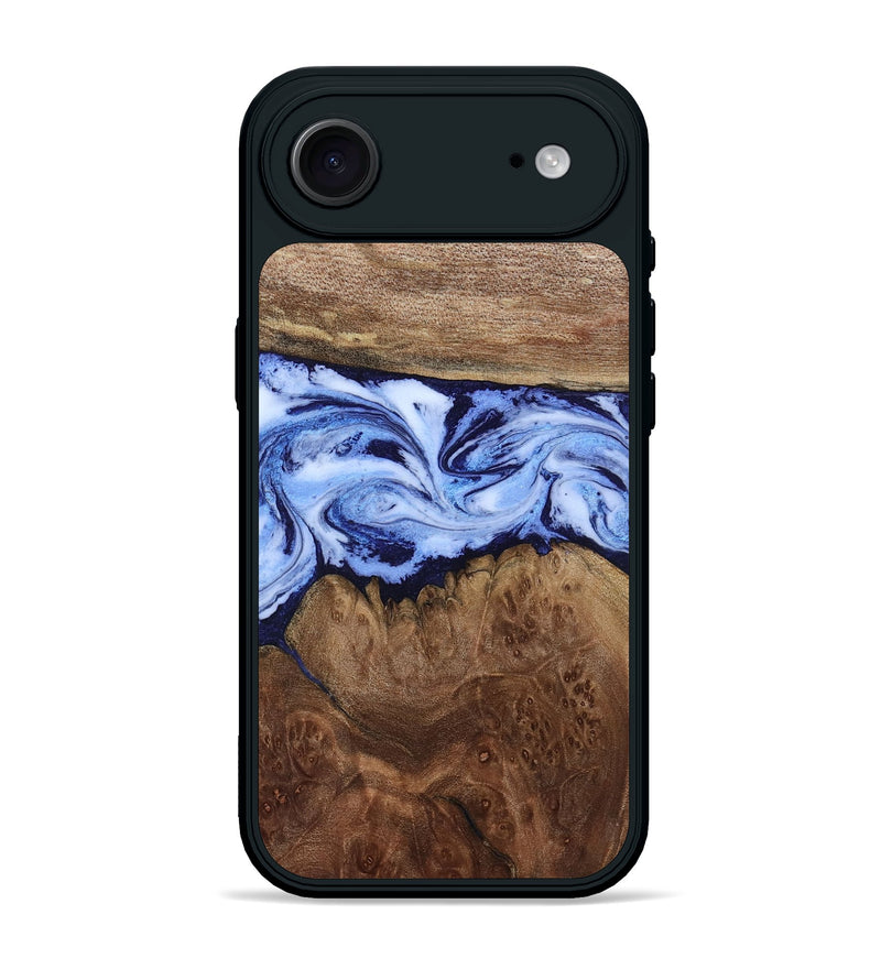 iPhone 17 Air Wood Phone Case - Megan (Blue, 806722)