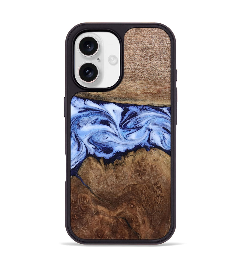 iPhone 17 Wood Phone Case - Megan (Blue, 806722)
