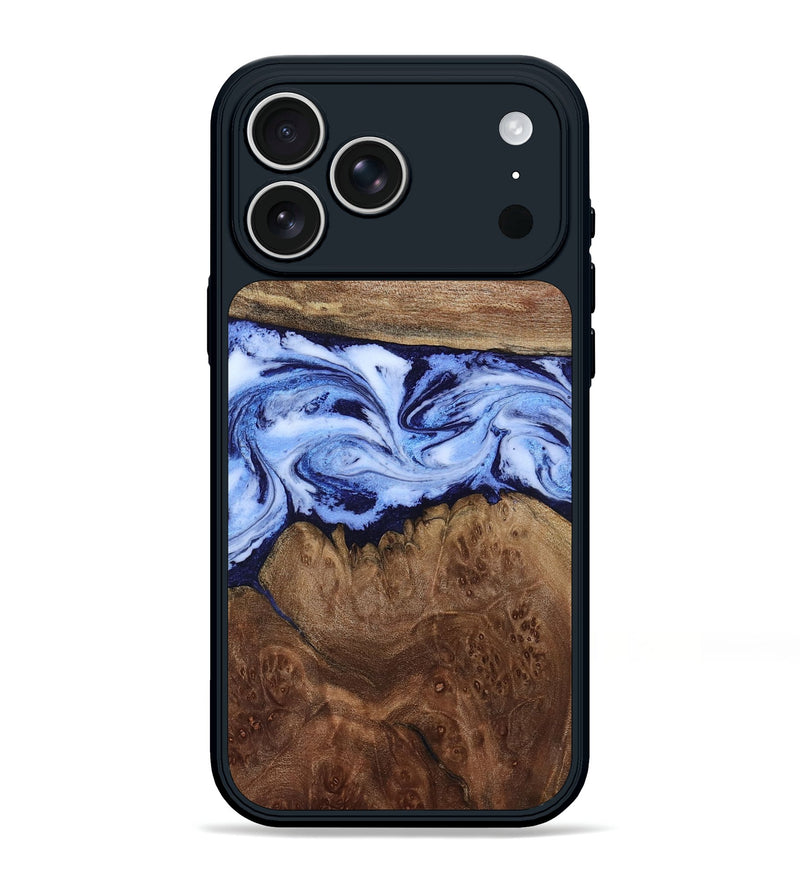 iPhone 17 Pro Max Wood Phone Case - Megan (Blue, 806722)