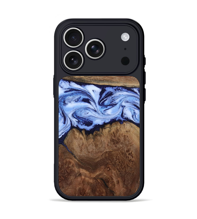 iPhone 17 Pro Wood Phone Case - Megan (Blue, 806722)