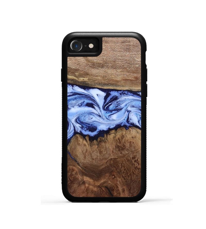 iPhone SE Wood Phone Case - Megan (Blue, 806722)