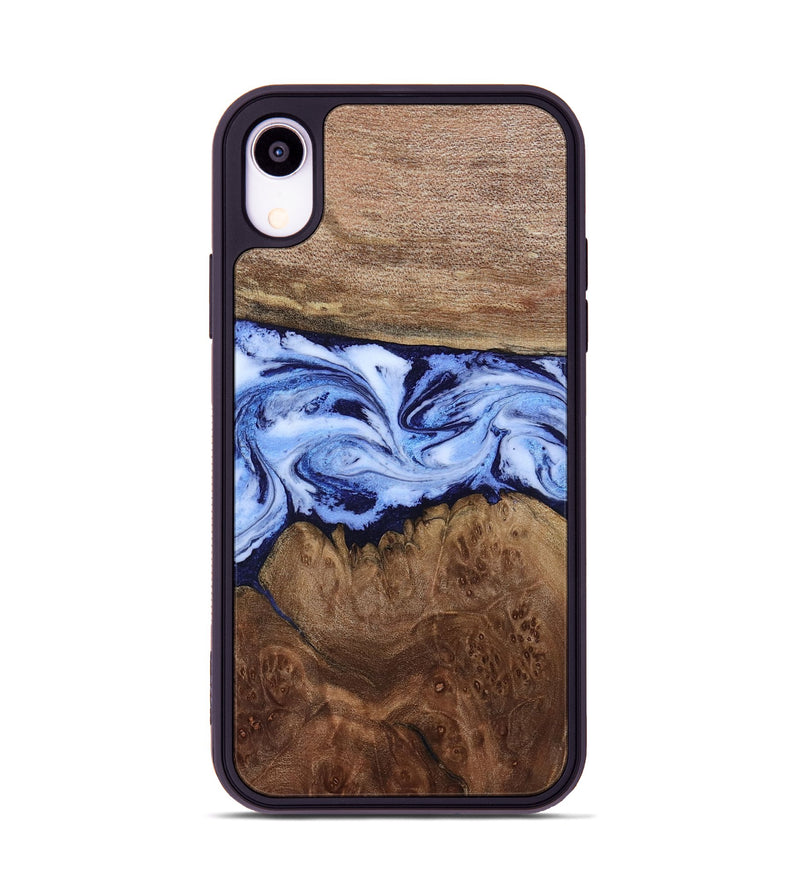 iPhone Xr Wood Phone Case - Megan (Blue, 806722)