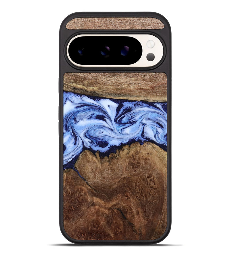 Pixel 10 Pro XL Wood Phone Case - Megan (Blue, 806722)