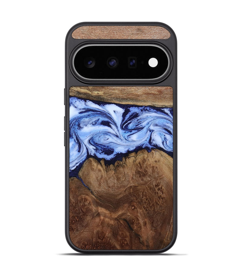 Pixel 11 Pro Wood Phone Case - Megan (Blue, 806722)