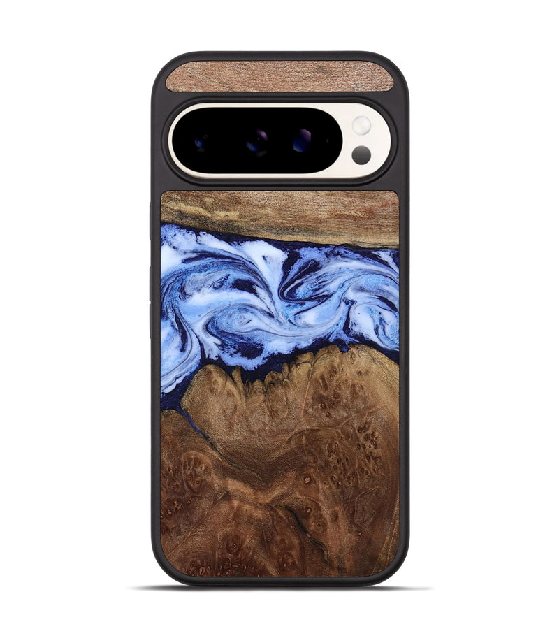Pixel 9 Wood Phone Case - Megan (Blue, 806722)