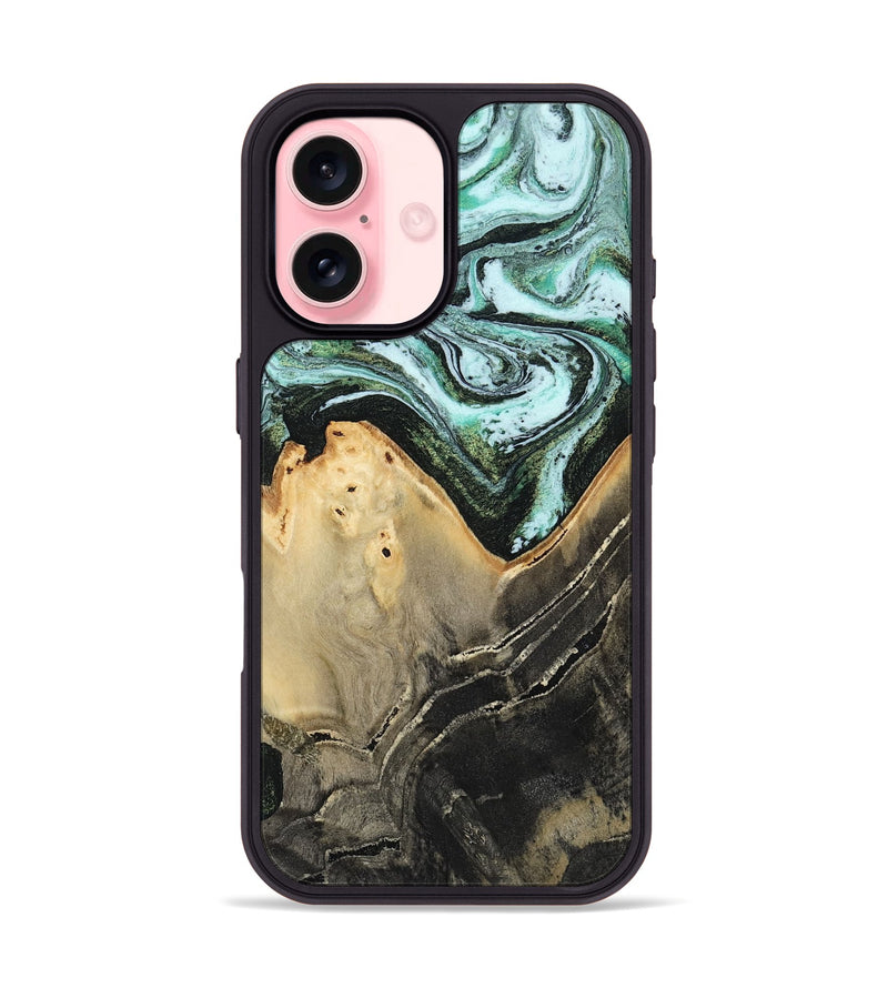 iPhone 16 Wood Phone Case - Grover (Green, 806930)