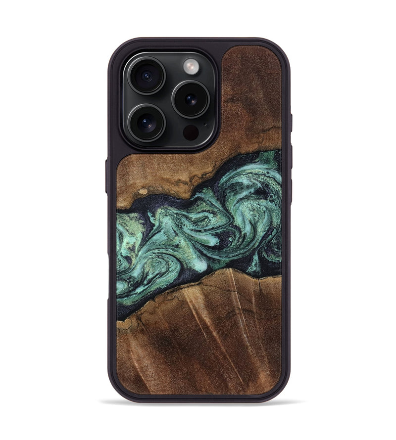iPhone 16 Pro Wood Phone Case - Maisie (Green, 806934)
