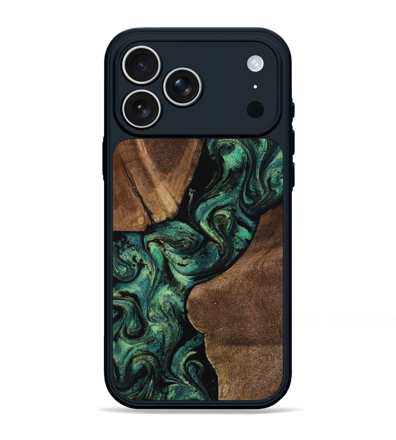 iPhone 17 Pro Max Wood Phone Case - Luciana (Green, 806935)