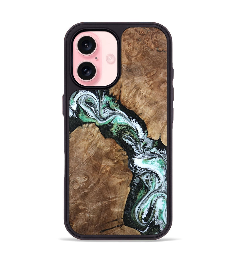 iPhone 16 Wood Phone Case - Mylo (Green, 806940)