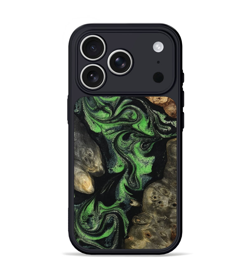 iPhone 17 Pro Wood Phone Case - Kim (Green, 806943)