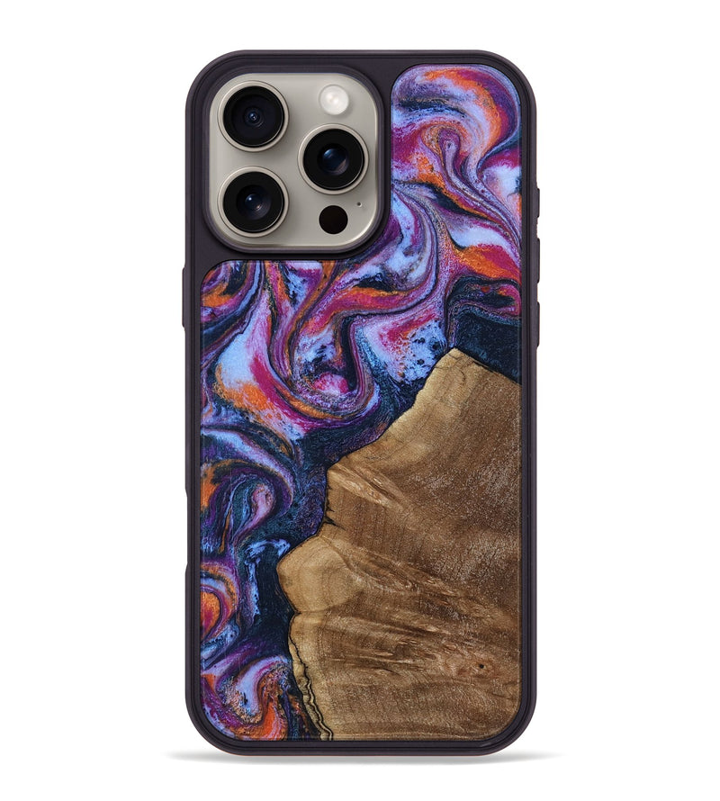 iPhone 16 Pro Max Wood Phone Case - Rowan (Blue, 806950)