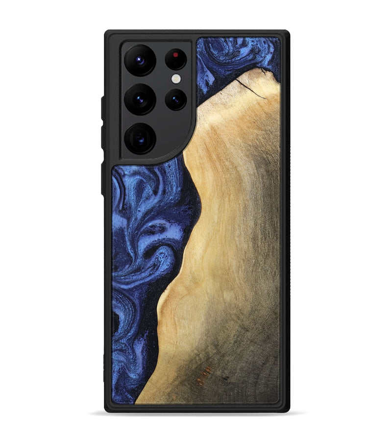 Galaxy S22 Ultra Wood Phone Case - Myrtie (Blue, 806952)