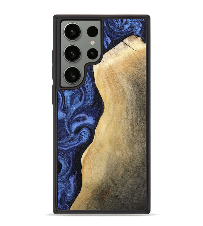 Galaxy S23 Ultra Wood Phone Case - Myrtie (Blue, 806952)