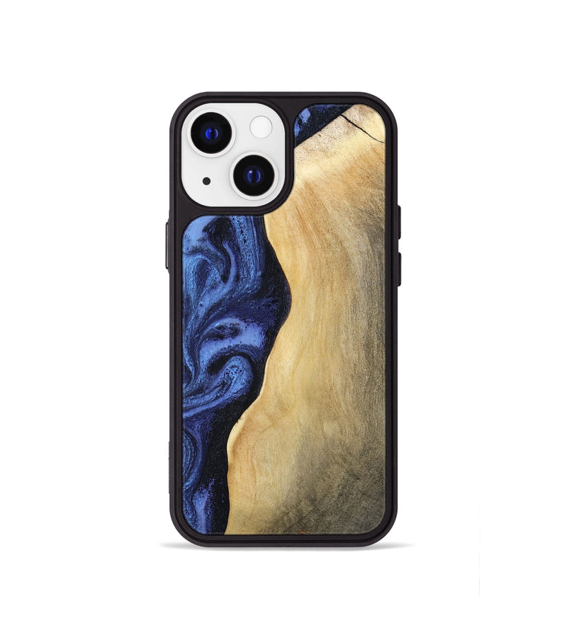 iPhone 13 mini Wood Phone Case - Myrtie (Blue, 806952)