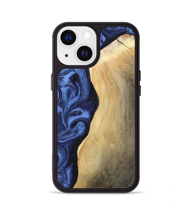 iPhone 13 Wood Phone Case - Myrtie (Blue, 806952)