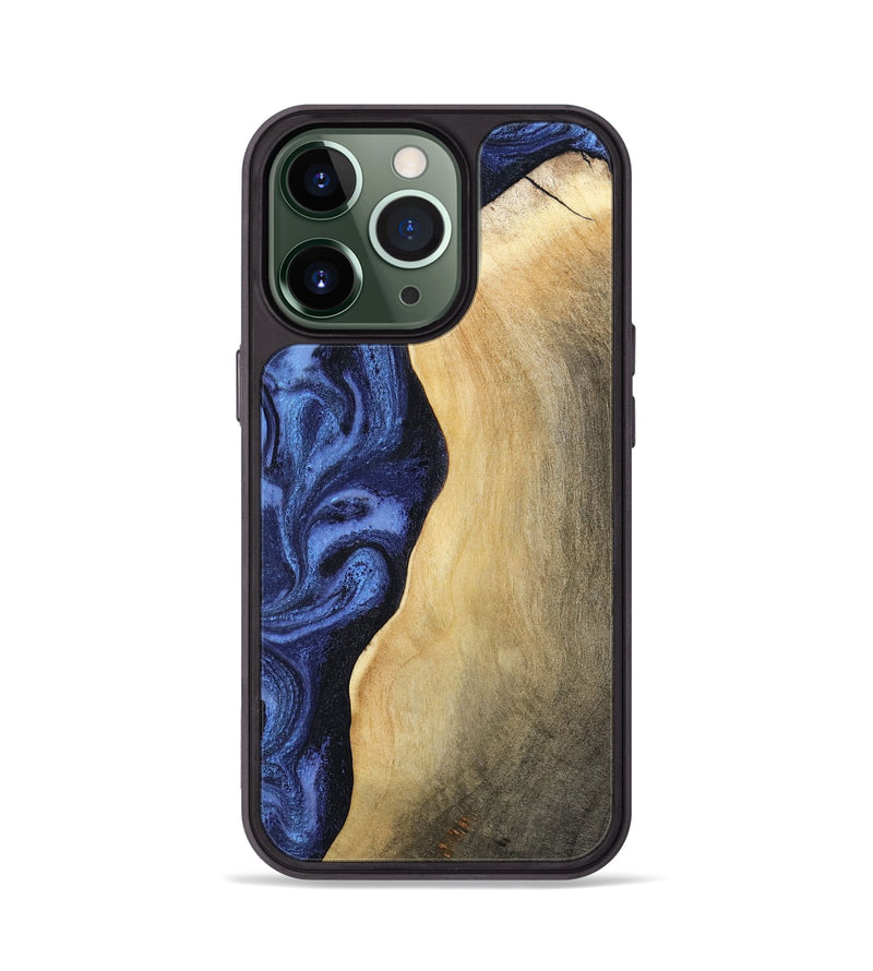 iPhone 13 Pro Wood Phone Case - Myrtie (Blue, 806952)
