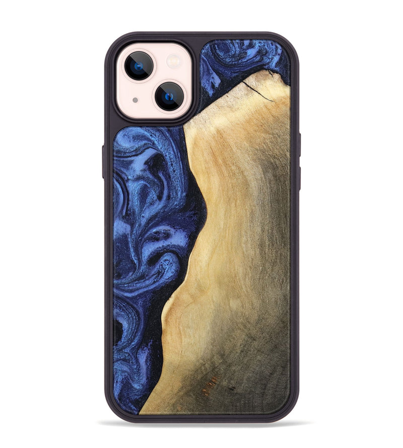 iPhone 14 Plus Wood Phone Case - Myrtie (Blue, 806952)