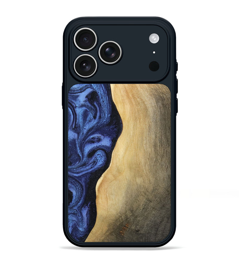 iPhone 17 Pro Max Wood Phone Case - Myrtie (Blue, 806952)