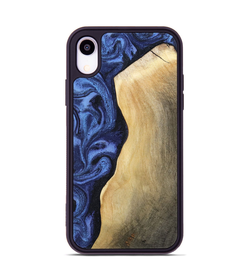 iPhone Xr Wood Phone Case - Myrtie (Blue, 806952)