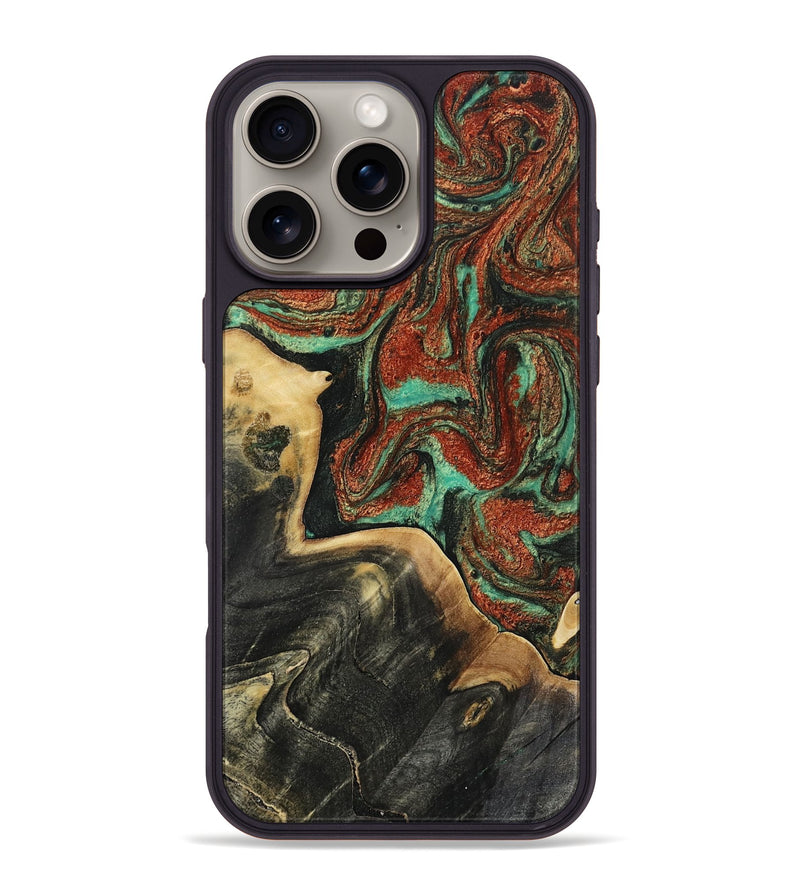 iPhone 16 Pro Max Wood Phone Case - Erastus (Green, 806959)