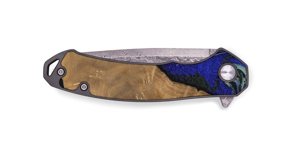 EDC Wood Pocket Knife - Aurora (Blue, 806964)