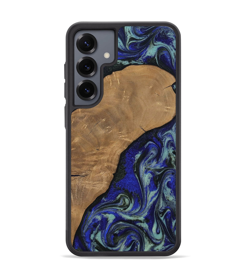 Galaxy S25 Plus Wood Phone Case - Aurora (Blue, 806964)