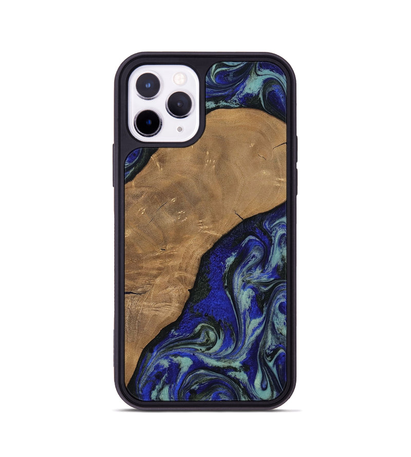 iPhone 11 Pro Wood Phone Case - Aurora (Blue, 806964)
