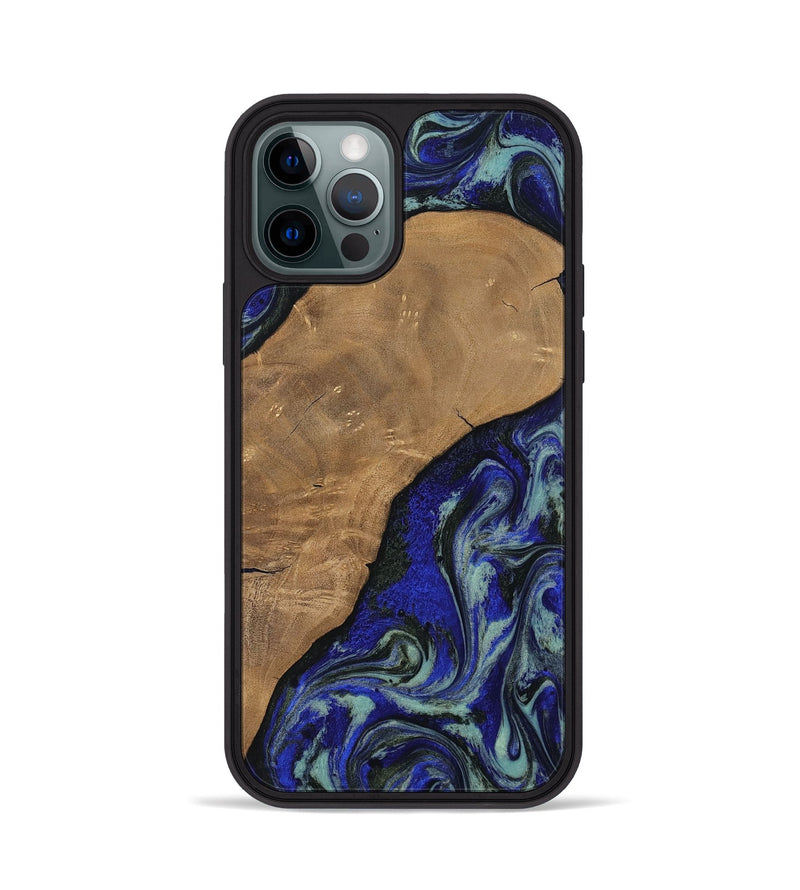 iPhone 12 Pro Wood Phone Case - Aurora (Blue, 806964)