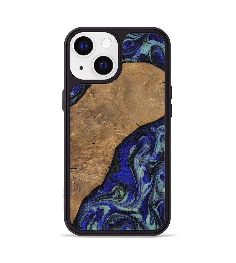 iPhone 13 Wood Phone Case - Aurora (Blue, 806964)