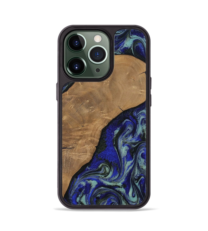 iPhone 13 Pro Wood Phone Case - Aurora (Blue, 806964)