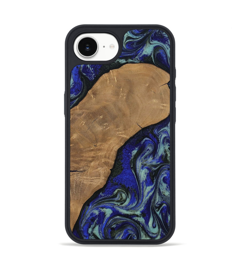 iPhone 16e Wood Phone Case - Aurora (Blue, 806964)