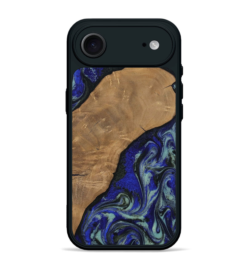 iPhone 17 Air Wood Phone Case - Aurora (Blue, 806964)