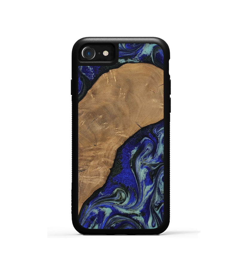 iPhone SE Wood Phone Case - Aurora (Blue, 806964)