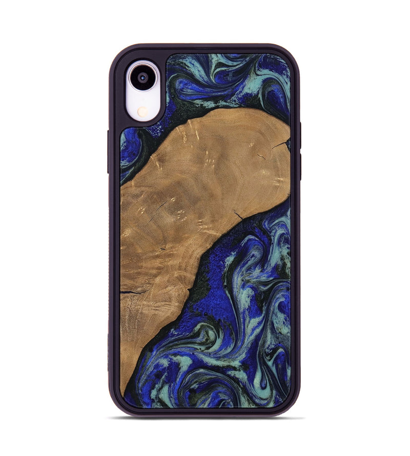 iPhone Xr Wood Phone Case - Aurora (Blue, 806964)
