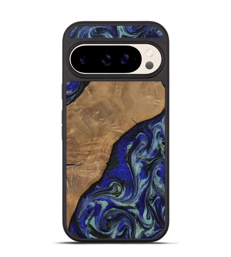 Pixel 10 Pro Wood Phone Case - Aurora (Blue, 806964)