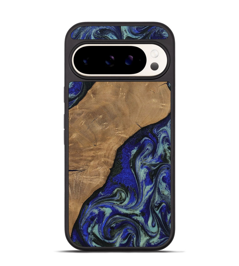 Pixel 9 Pro Wood Phone Case - Aurora (Blue, 806964)