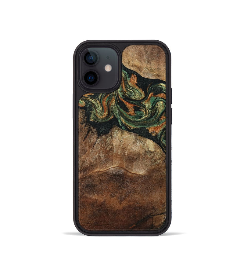 iPhone 12 mini Wood Phone Case - Lionel (Green, 806965)