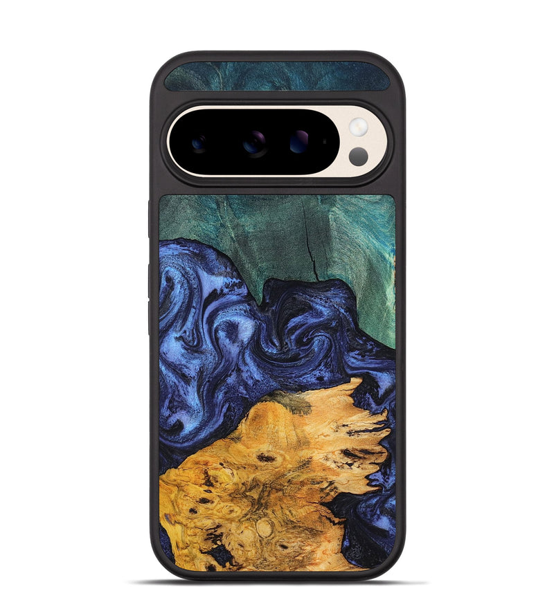 Pixel 10 Wood Phone Case - Clarisa (Blue, 806975)