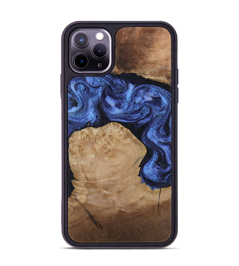 iPhone 11 Pro Max Wood Phone Case - Kaiden (Blue, 806976)