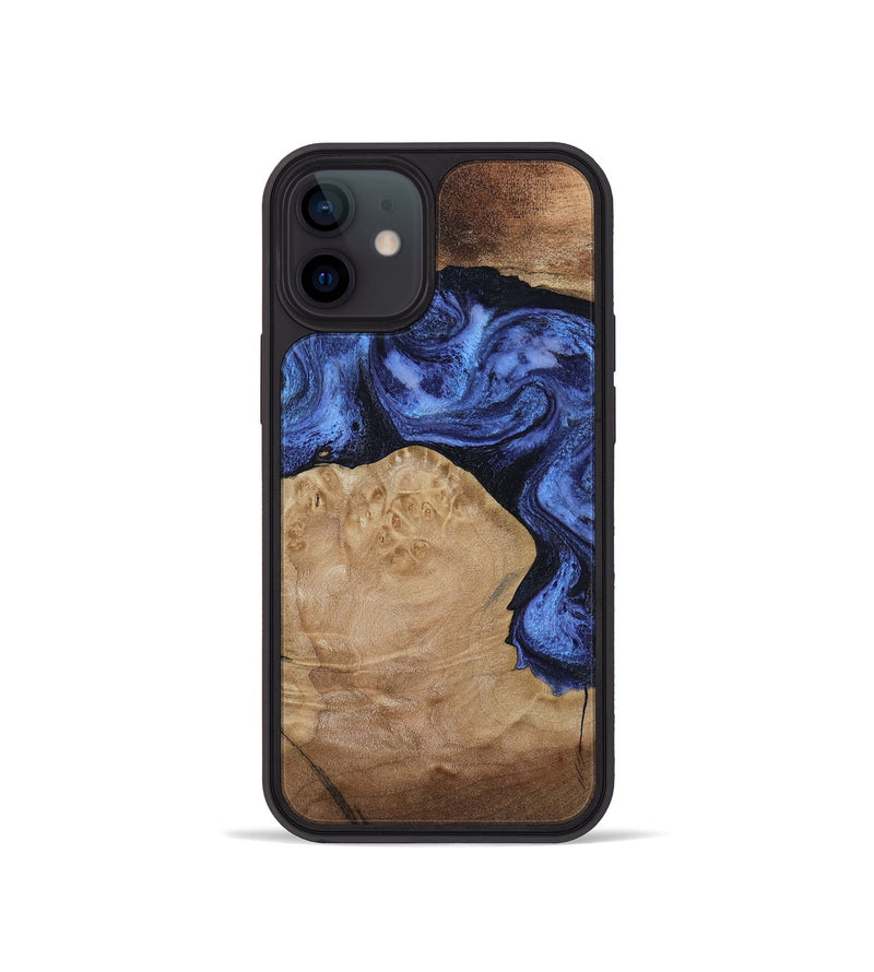 iPhone 12 mini Wood Phone Case - Kaiden (Blue, 806976)