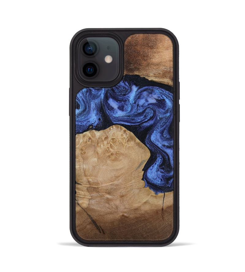 iPhone 12 Wood Phone Case - Kaiden (Blue, 806976)