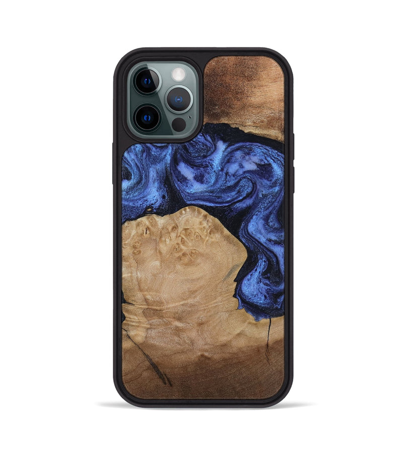 iPhone 12 Pro Wood Phone Case - Kaiden (Blue, 806976)