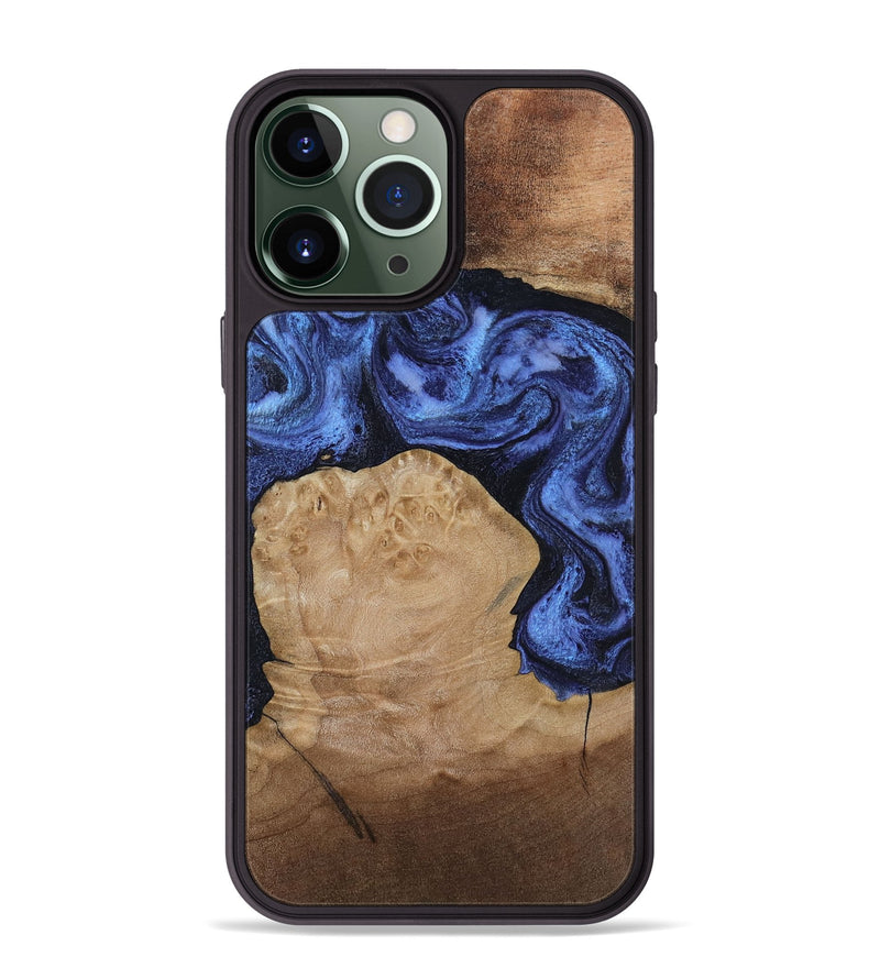 iPhone 13 Pro Max Wood Phone Case - Kaiden (Blue, 806976)