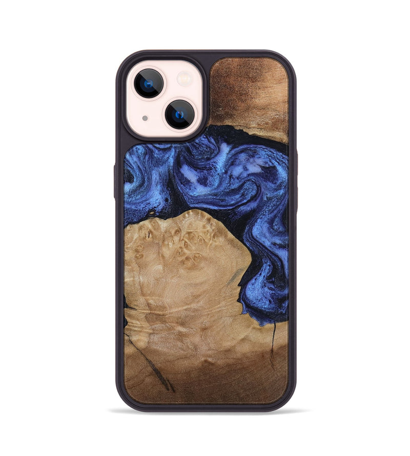 iPhone 14 Wood Phone Case - Kaiden (Blue, 806976)