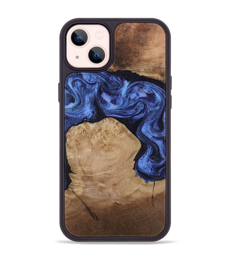 iPhone 14 Plus Wood Phone Case - Kaiden (Blue, 806976)