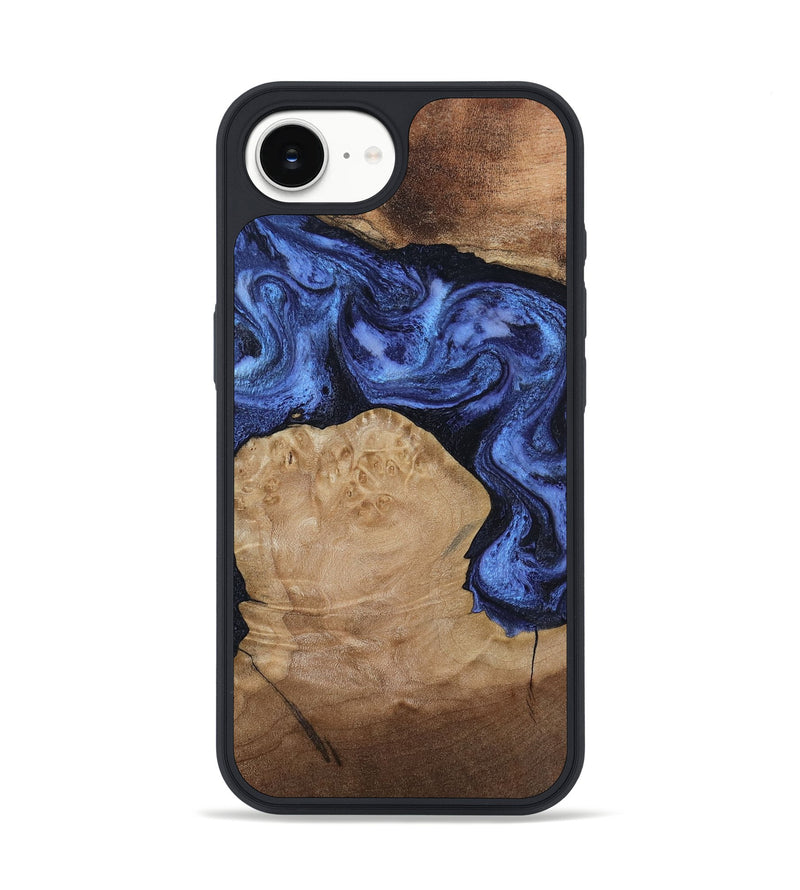iPhone 16e Wood Phone Case - Kaiden (Blue, 806976)