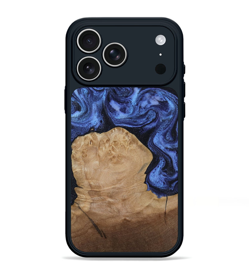 iPhone 17 Pro Max Wood Phone Case - Kaiden (Blue, 806976)