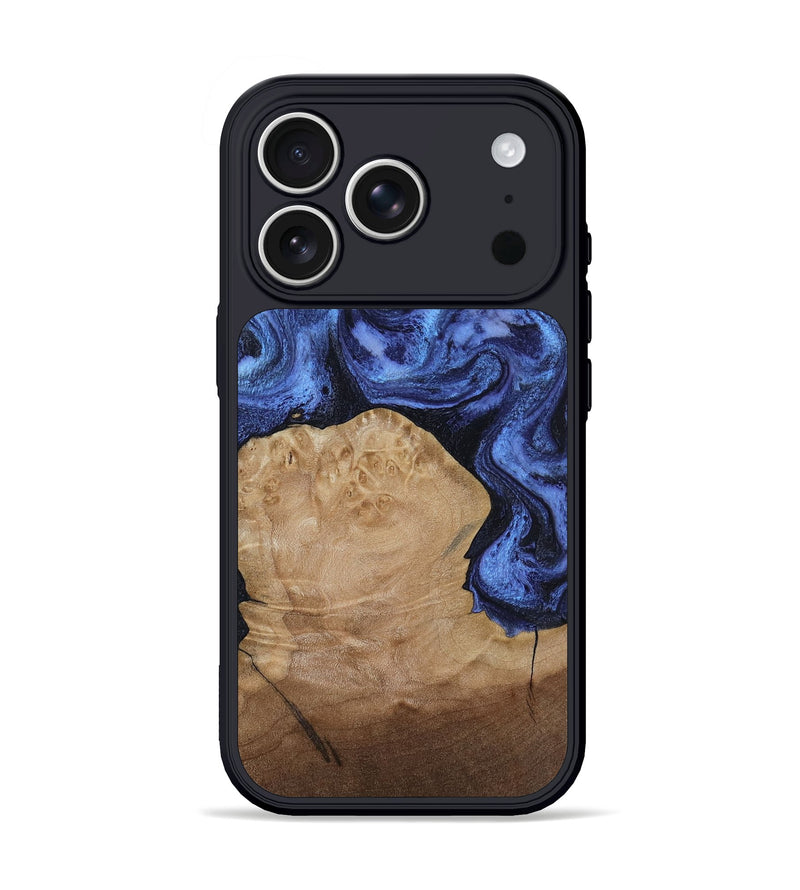 iPhone 17 Pro Wood Phone Case - Kaiden (Blue, 806976)