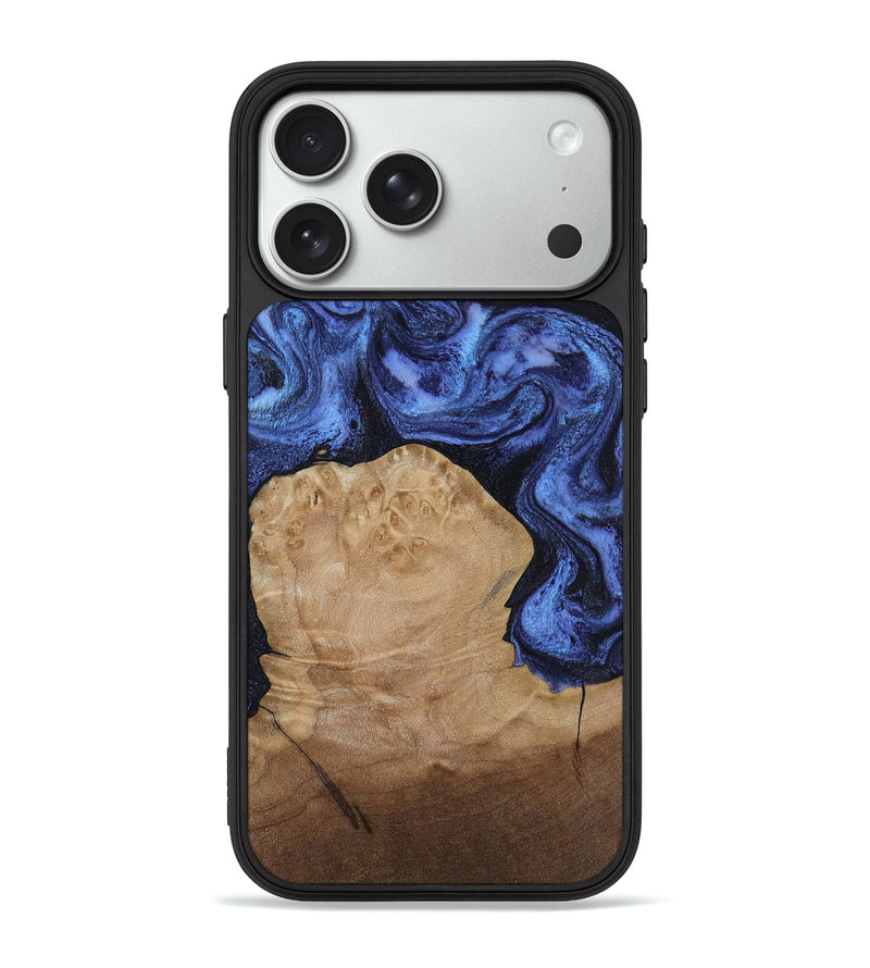 iPhone 18 Pro Max Wood Phone Case - Kaiden (Blue, 806976)